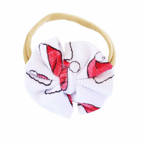 Santa Baby Bamboo Waffle Bow Headband
