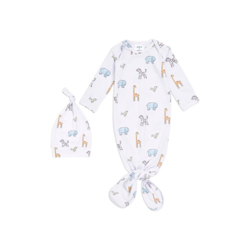 Comfort Knit Gown & Hat Set, 0-3M