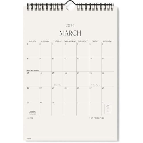 Jotsome Wall Calendar 2026-2027, Monthly Wall Calendar From January 2026 to June 2027 11x8.5 inch for Home and Office, Easy Planning