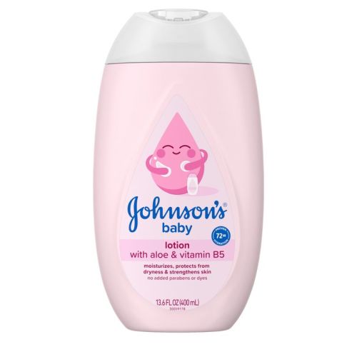 Johnson's Moisturizing Mild Pink Baby Body Lotion, Coconut Oil for Delicate Skin, Hypoallergenic - 13.6 fl oz