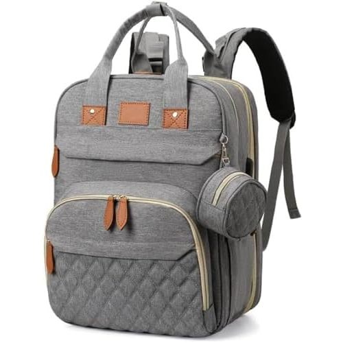 Diaper Bag Backpack. Large Travel Diaper Bag. Multifunctional Waterproof Diaper Bag With Changing Pad, USB Port, Stroller Straps And Pacifier Case. Available For Baby Registry And Baby Shower Gifts.