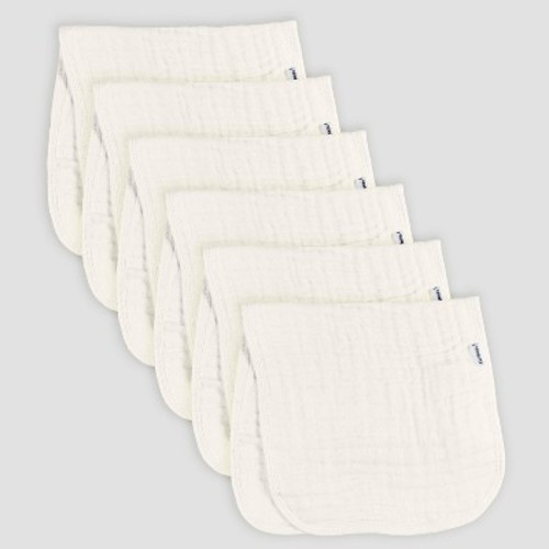 Gerber Baby 6pk Burpcloths, Color: Off-White