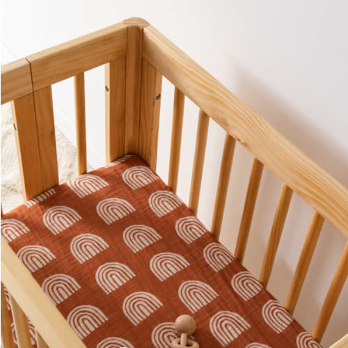 Babyletto All-Stages Bassinet Sheet in GOTS Certified Organic Muslin Cotton