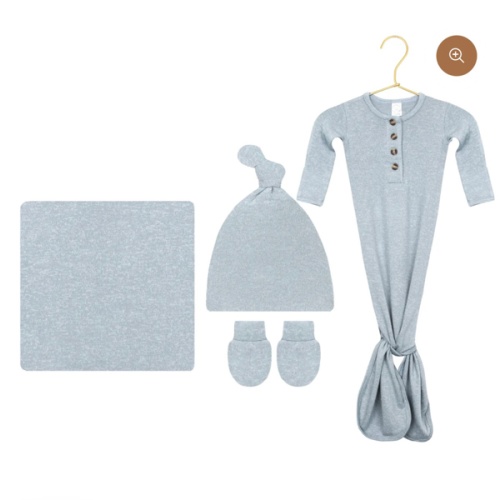 Hospital outfit - Miller Plush Knit Newborn Hat Bundle (Gown)
