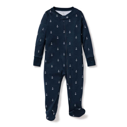 Baby's Pima Snug Fit Romper in Portsmouth Anchors