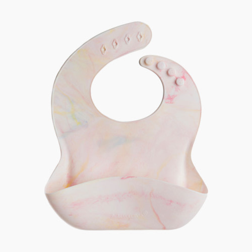 Loulou Lollipop Printed Silicone Bib - Rainbow Tie Dye