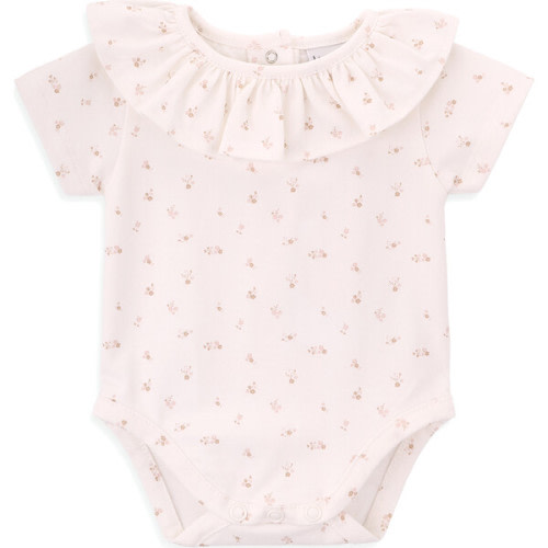 Organic Cotton Bodyuit, Flowers - Knot | Maisonette