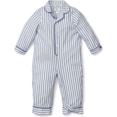 Stripe Cotton Blend Button-Up Romper, 3-6M