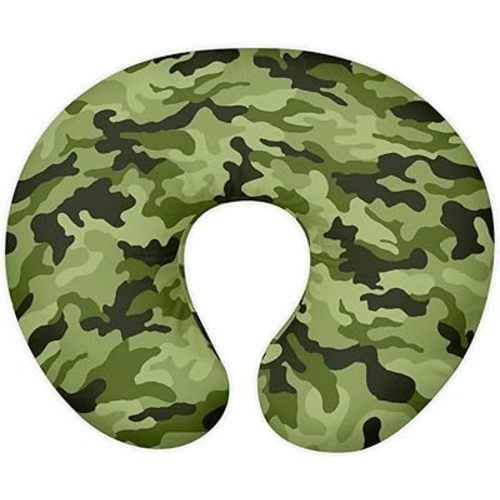Green Camouflage Baby Feeding Pillow Cover Slipcover with Hidden Zipper Stain Resistant Comfortable Nursing Pillow Case Newborn Nursing Support Pillow Cover for Newborns