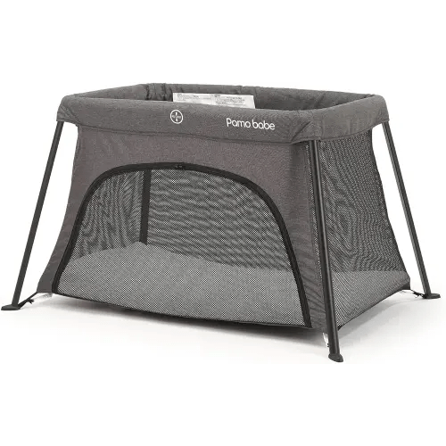 Travel Crib, Portable Crib for Baby Travel, Lightweight Travel Crib Foldable Playpen with Soft Mattress, Carry Bag for Babies to Toddler Grey