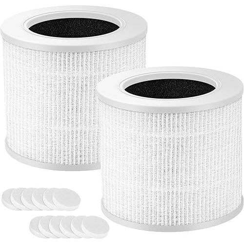 2 Pack Core Mini Filter H13 True HEPA Filters for LEVOIT Core Mini Core Mini-P Air Purifier Replacement Filter 3-in-1 HEPA, High-Efficiency Activated Carbon, Replace Part Core Mini-RF