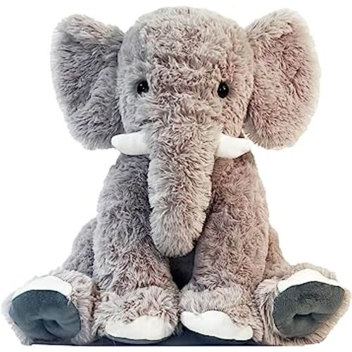 UBABER 20 Inch Large Elephant Stuffed Animals,Clever Elephant Plush Pillow for Kids, Perfect Elephant Gifts for Women,Super Soft Elephant Room Decoration(Gray).