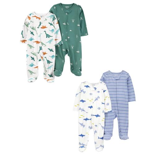 Carter's Child of Mine Baby Boy, Sleep 'n Play, 4-Pack, Sizes Preemie-6/9 months