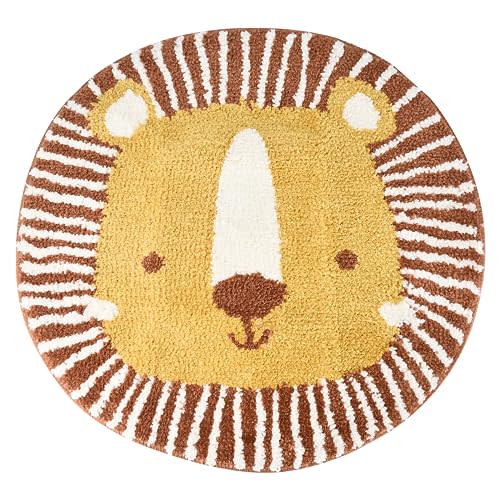 CHILDLIKE BEHAVIOR Lion Rug - Soft Fleece Lion Rug - Lion Rug for Boys and Girls - Cute Animal Face Blanket - Rug for Kids and Toddlers- Durable and Easy to Clean, lion king blanket