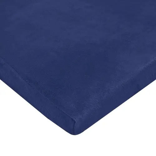 TL Care Heavenly Soft Chenille Fitted Pack N Play Playard Sheet 27" x 39", Warm and Cozy Chenille Pack and Play Sheet, Navy, for Boys and Girls, Fits Most Mini Crib Mattresses