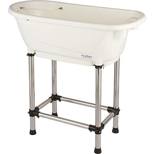 Dog Grooming Plastic Free Standing Bathtub for Small & Medium Sized Pets, for Indoor & Outdoor