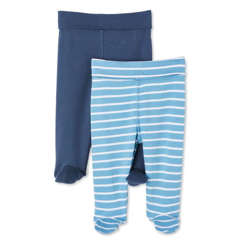 George Baby Boys' Legging 2-Pack - Blue - NB
