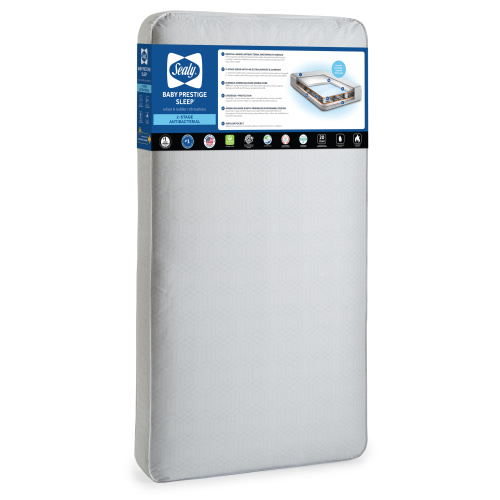 Sealy Baby Prestige Sleep Ultra-Premium 2-Stage Antibacterial, 204 Coil, Baby Crib & Toddler Mattress