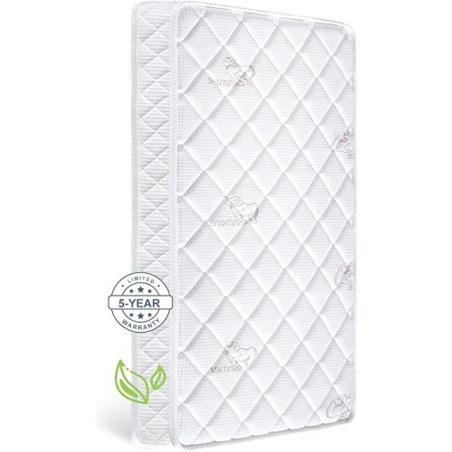 Premium Crib & Toddler Mattress,100% Knitted Fabric, Premium Fleece Surface-Hypoallergenic, 5" Thick Firm Soft Crib Mattress, Non-Toxic - Fits Standard Cribs & Toddler Beds