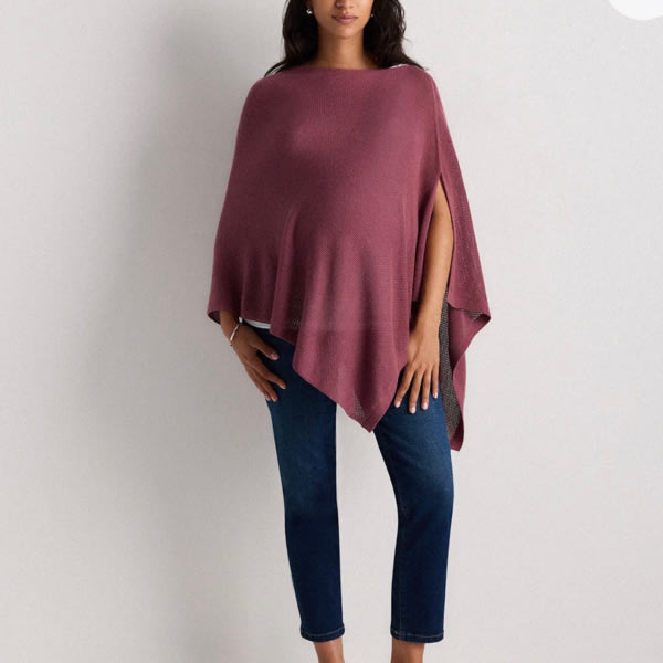 Lightweight Cotton Cashmere Nursing Shawl in Crushed Berry Purple