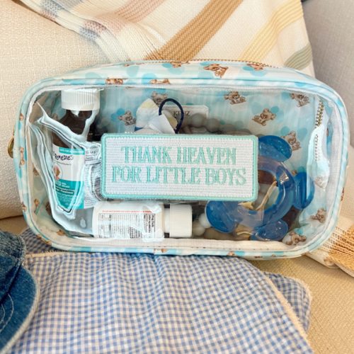 Thank Heaven - Medium Clear Bag - Blue