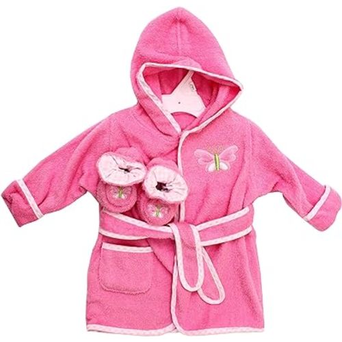 Spasilk Hooded Bathrobe with Ears for Newborns, 1 3D Soft Cotton Terry Bathrobe, Baby Essentials, Baby Shower Gifts, One Size