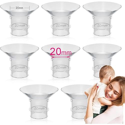 20mm Flange Insert Compatible with 24mm Flange/Shield of Breast Pumps, for Momcozy S9 Pro S10 S12 Pro Medela Spectra Elvie Stride TSRETE S18 S21 S23 Bellababy kmaier NCVI MomMed BIOBOO