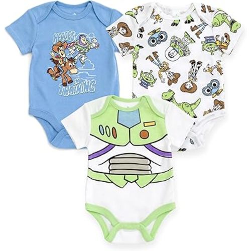 Disney Baby Girls Boys 3 Pack Bodysuits Newborn to Infant Sizes (Newborn - 24 Months)