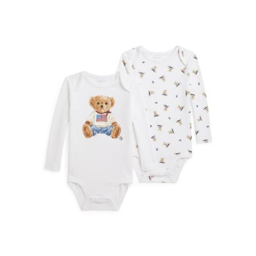 Polo Ralph Lauren Baby Boy's 2-Piece American Flag Polo Bear Bodysuit Set | Saks Fifth Avenue