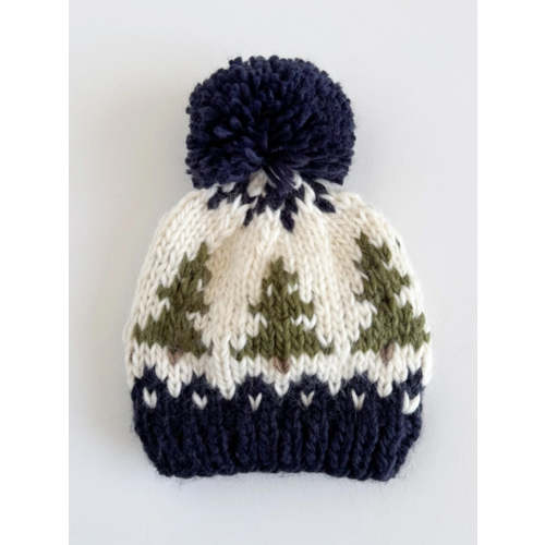 Winter Trees Pom Beanie Hat