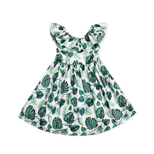Toddler Baby Girl Sun Dress Wildflower Floral Seaside Beach Dress Overall Outfits Onepiece