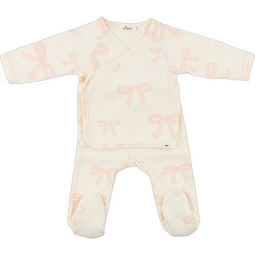 Big Bows Pink Kimono Set, Milk - Oh Baby! | Maisonette