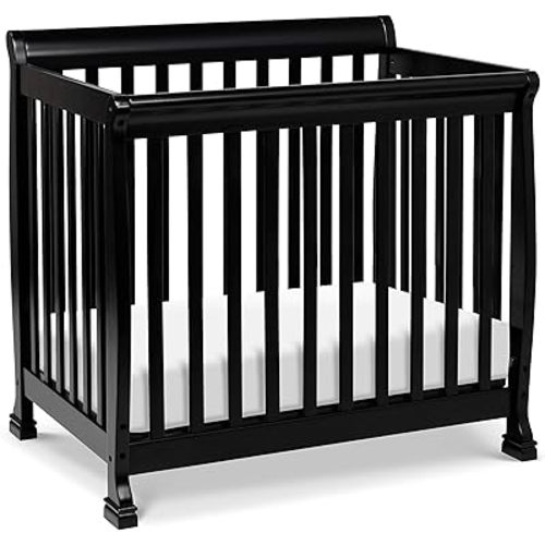 DaVinci Kalani 4-in-1 Convertible Mini Crib in Ebony | Greenguard Gold Certified
