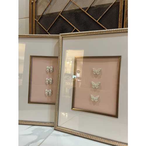 Framed Art- BOWS/BUTTERFLIES Decor- Home/nursery Decor