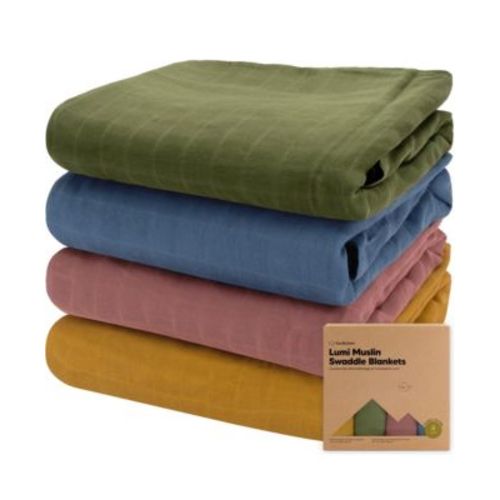 4pk Muslin Swaddle Blankets for Baby Boys, Girls - Baby Blankets, Swaddles for Newborns