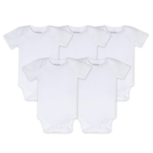Bee Essentials Organic Short Sleeve Baby Bodysuit 5 Pack | Burt's Bees Baby®