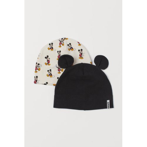 2-pack Jersey Hats - Natural white/Mickey Mouse - Kids | H&M US
