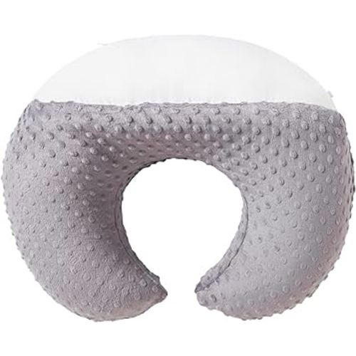 Nursing Pillow and Positioner for Breastfeeding, Ultra Soft Baby Breastfeeding Pillows for More Support for Mom and Baby, with Premium Removable Cover (Rose Gray)