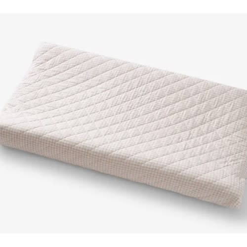 Ditsy Gingham Classic Cool Organic Cotton Percale Quilted Changing Pad Cover