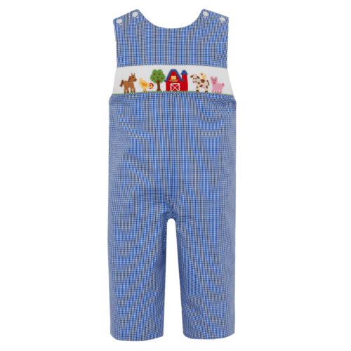 Petit Bebe Farm Smocked Longall - Spoiled Sweet Boutique - Spoiled Sweet Boutique