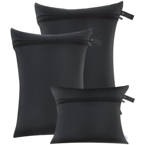 babygoal Wet Dry Bags 3 Pack, Waterproof Travel Bags for Baby Diapers, Beach, Pool, Gym, Swimsuits, Food Storage and Wet Clothes (S,M,L Size),3SMLJ01-B