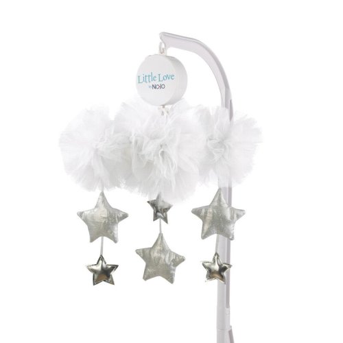 Little Love by Nojo Tulle Cloud With Metallic Stars Nursery Crib Musical Mobile & Reviews | Wayfair