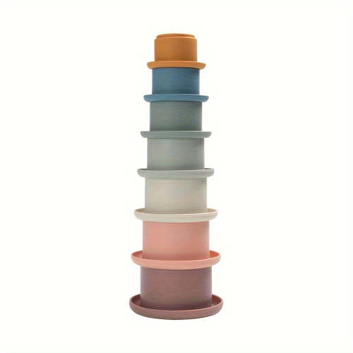 Rainbow Silicone Stacking Cups – Bambini