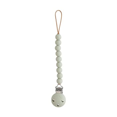 mushie 100% Silicone Baby Pacifier Clip BPA Free | Hera (Sage)