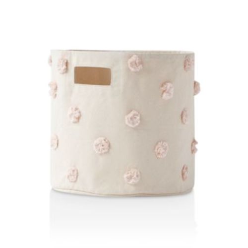 Pom Pom Cotton Canvas Storage Bin