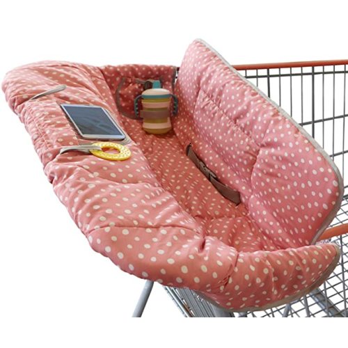 Suessie Shopping Cart Cover and High Chair Cover, Pink Dots