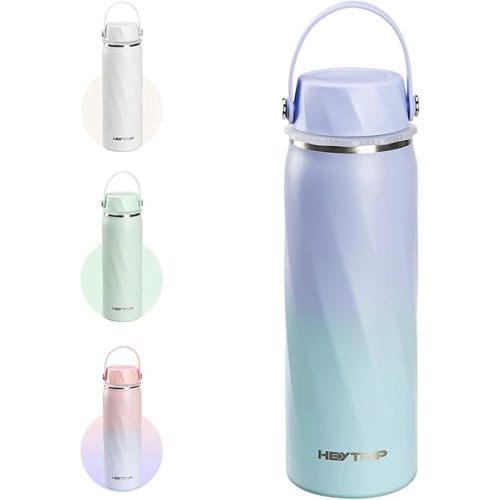 HEYTRIP Vacuum Insulated Breastmilk Cooler Bottle, 20oz Stainless Steel Portable Breastmilk Chiller, Reusable Storage Container Keeps Milk Fresh for 36+ Hours, TSA Approved, Violet Aurora