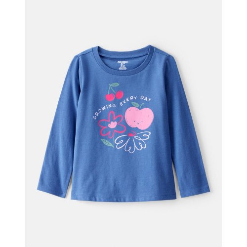 Toddler Girl Growing Every Day Long-Sleeve Graphic Tee - Blue (5T)