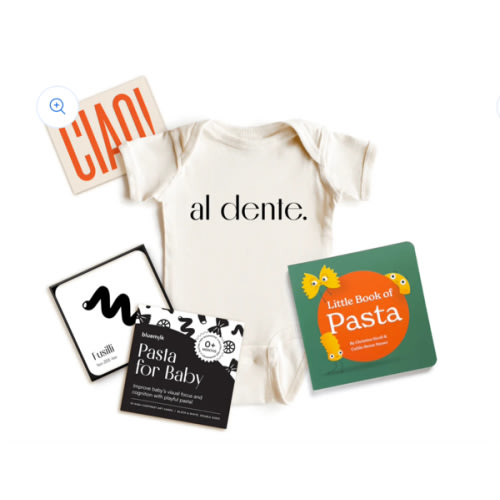 Pasta Baby Gift Bundle Italian Foodie Gender Neutral Baby Shower Gift – Chunky Deli