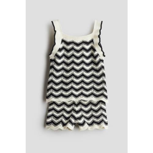 2-PIECE COTTON POINTELLE-KNIT SET